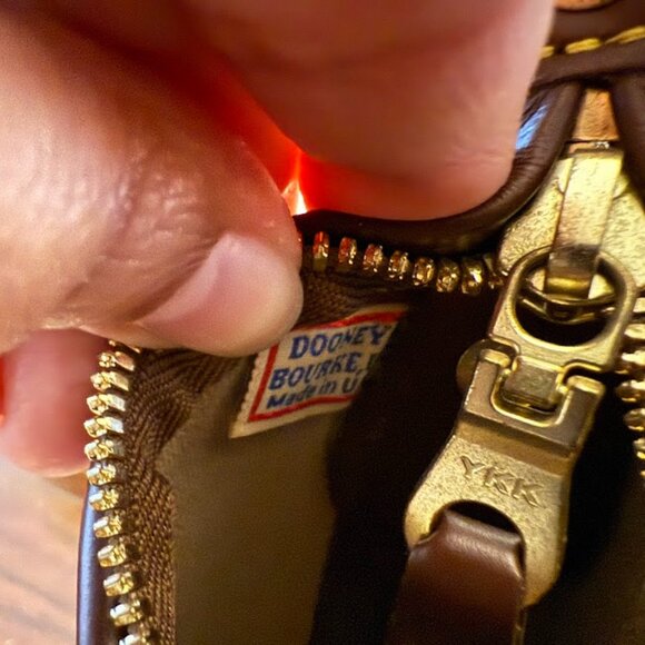 Vintage Dooney & Bourke DB Monogram Denim Hobo Shoulder bag - Picture 5 of 16